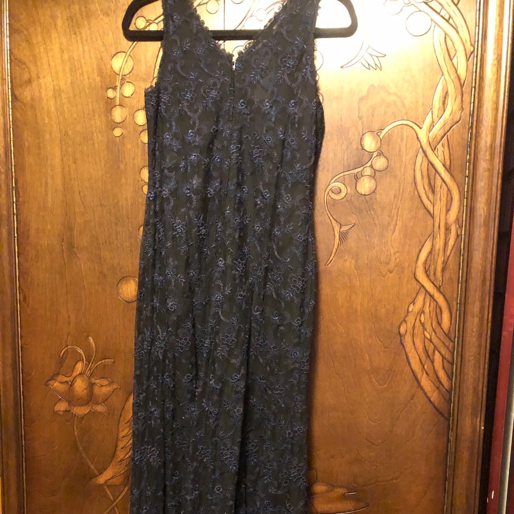 Black blue and purple lace Laura Ashley dress